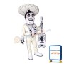Strange Style Playing Guitar Skeleton Mascot Costume