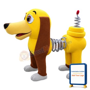 New Kind Yellow Spring Dog Mascot Costume