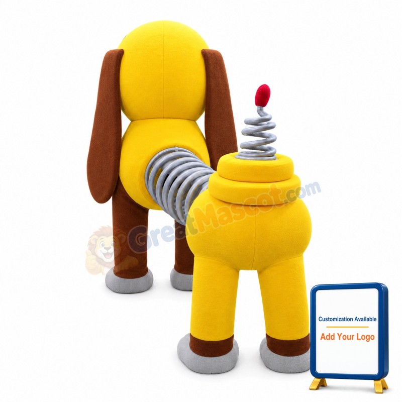 New Kind Yellow Spring Dog Mascot Costume