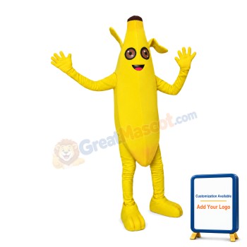 Walking Banana With Two Ears Mascot Costume