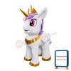 White Pony With Purple Mane And Gold Horn Mascot Costume