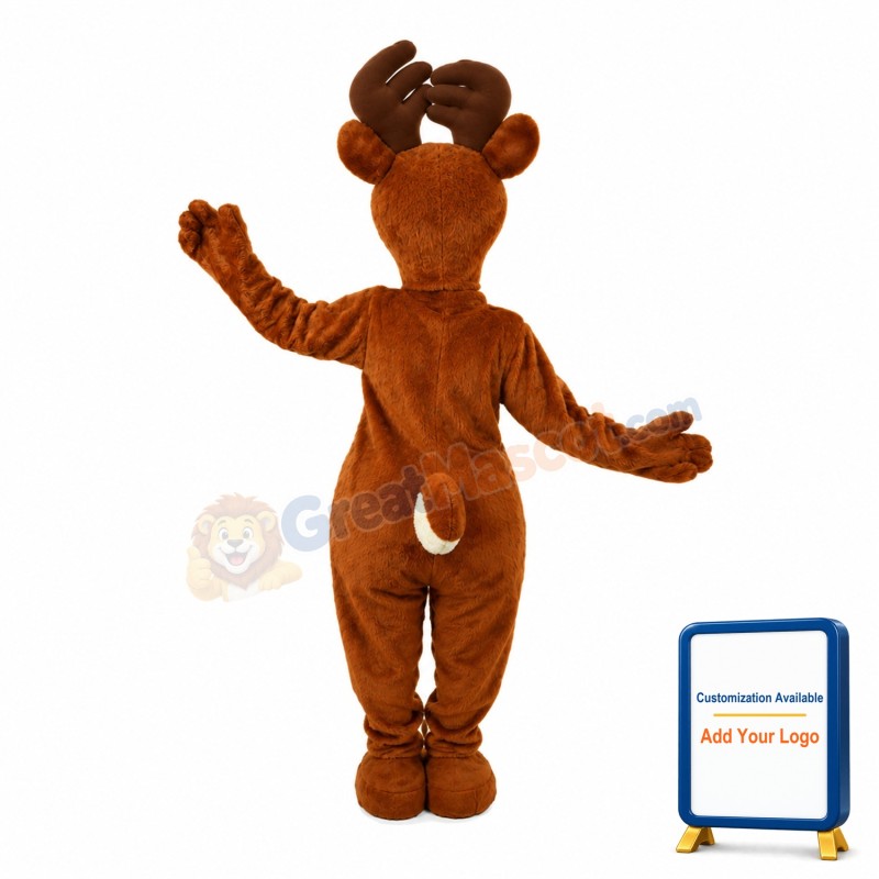 Short Plush Little Moose Mascot Costume