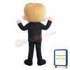 Yellow Hair Little Boy With Suit Mascot Costume