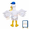 White Vulture Holding A Baby Mascot Costume