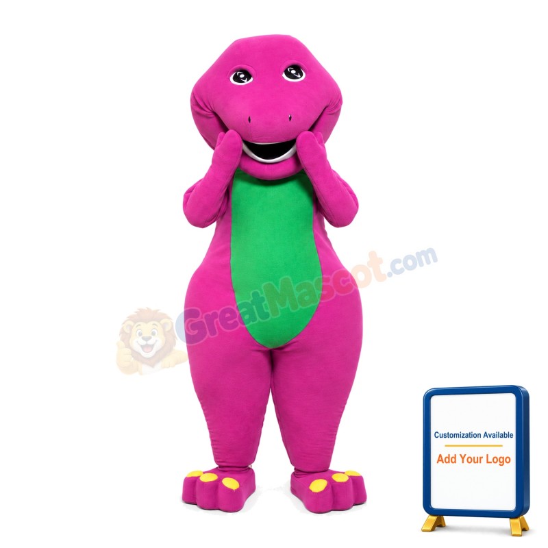 Shy Rose Red & Green Dragon Mascot Costume
