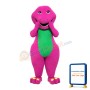 Shy Rose Red & Green Dragon Mascot Costume