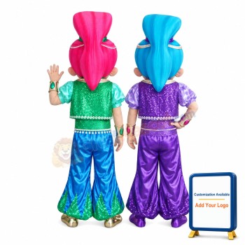 Colorful Indian Woman With Traditional Clothing Mascot Costume