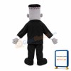 Square Face Man With Red Tie Mascot Costume