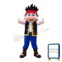 Exciting Little Boy With Red Headpiece Mascot Costume