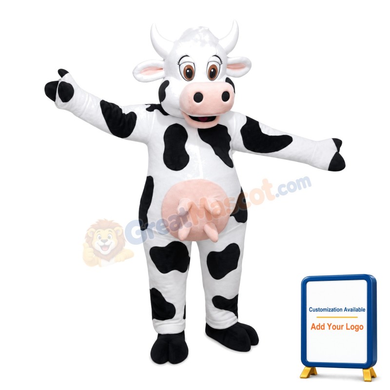 Classic Design Cartoon Cow Mascot Costume
