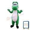Dazed Green & White Dragon Mascot Costume