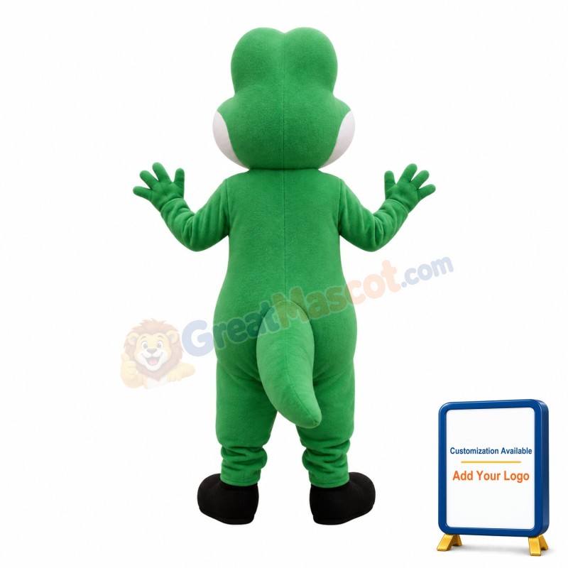 Dazed Green & White Dragon Mascot Costume