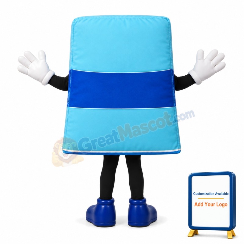 Light Blue Toast Bag Mascot Costume