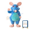Large Funny Light Blue Mouse Mascot Costume