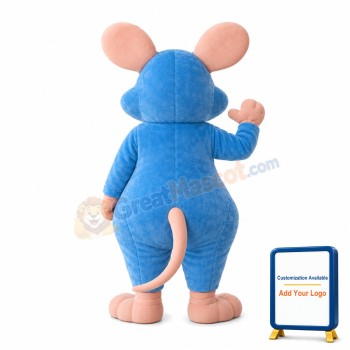 Large Funny Light Blue Mouse Mascot Costume