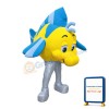 Light Blue & Yellow Fish Mascot Costume For Performance