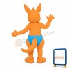 Super Cute Kangaroo Baby With Blue Underpant Mascot Costume