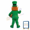 Bearded Green Elf Holding Money Box Mascot Costume