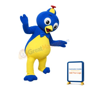 Big Eyes Yellow & Blue Little Bird Mascot Costume