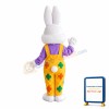 Well-behaved Rabbit With Yellow Flower Pants Mascot Costume
