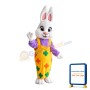 Well-behaved Rabbit With Yellow Flower Pants Mascot Costume