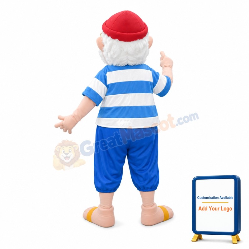 Casual Kind Old Grandpa Mascot Costume