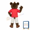 Green Eyes Dog In Pink Shirt Mascot Costume