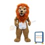 Roaring Lion With Brown Mane Mascot Costume