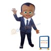 Black Little Boy With Suit Mascot Costume