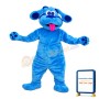 Blue Puppy Sticking Out Tongue Mascot Costume