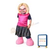 Blonde Grandma Wearing Watch Mascot Costume