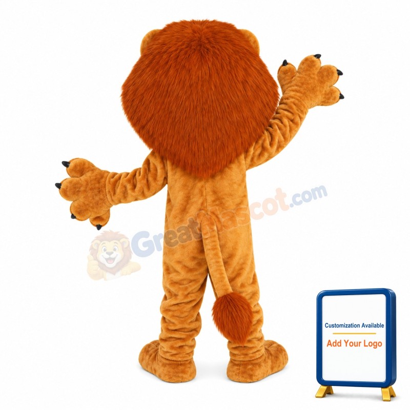 Strong Blue Eyes Lion Mascot Costume