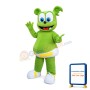 Lovable Cartoon Green Dog Mascot Costume