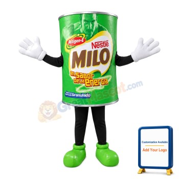 Green Energy Powder Jar Mascot Costume