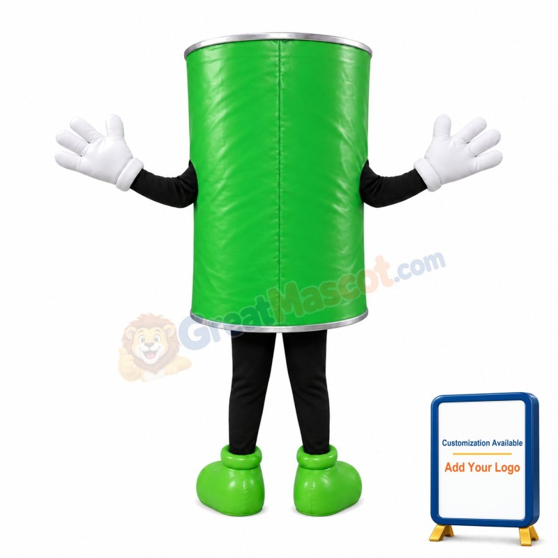 Green Energy Powder Jar Mascot Costume