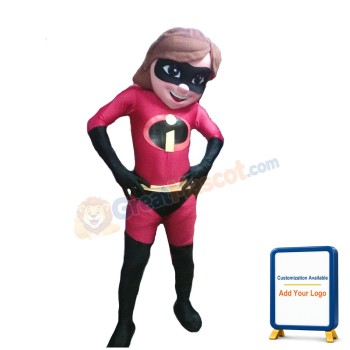 Brave Heroine With Blindfold Mascot Costume