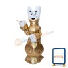White Candle On Golden Candlestick Mascot Costume