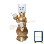 White Candle On Golden Candlestick Mascot Costume