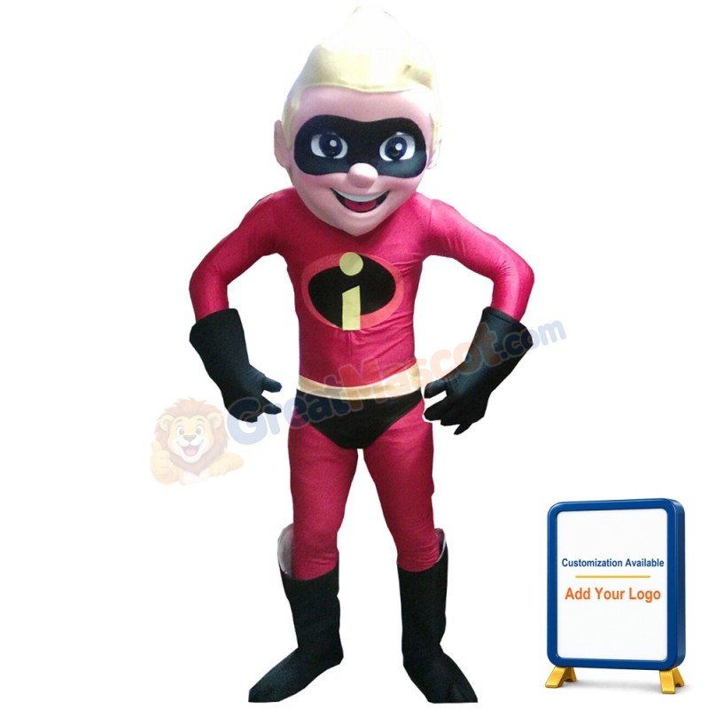 Brave Hero With Blindfold Mascot Costume