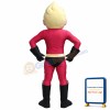 Brave Hero With Blindfold Mascot Costume