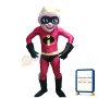 Brave Hero With Blindfold Mascot Costume