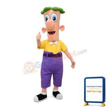 Cup Shaped Head Doll Mascot Costume