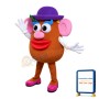 Red Body Doll With Protruding Nose Mascot Costume