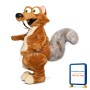 Grey Tail Squirrel With Long Sharp Tooth Mascot Costume