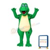 Blue Eyes Green Cartoon Dinosaur Mascot Costume