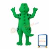 Blue Eyes Green Cartoon Dinosaur Mascot Costume