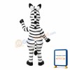 Standing Zebra With Open Mouth Mascot Costume