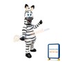 Standing Zebra With Open Mouth Mascot Costume