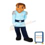 Tall Handsome Prince With Blue Set Mascot Costume