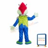 Big Mouth Purple Hair Alien Mascot Costume